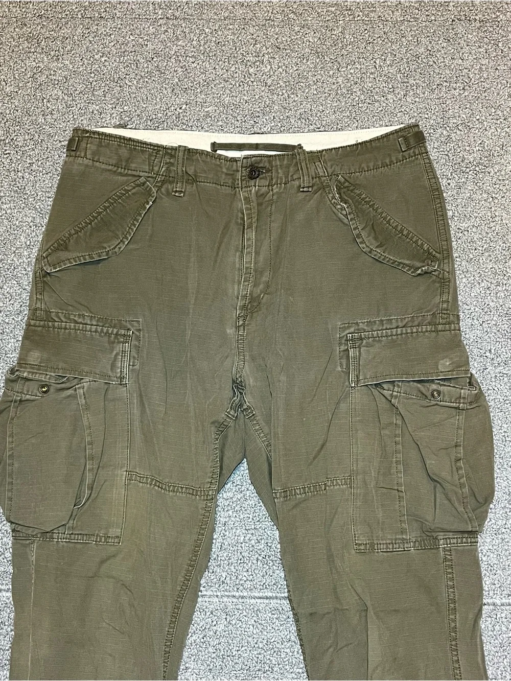 Polo Ralph Lauren Utility Surplus Ripstop Cargo Pants Mens 32X30 Green Slim Fit